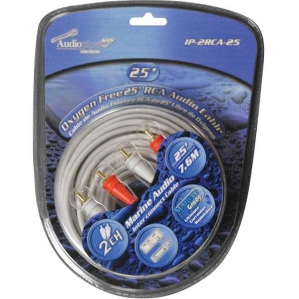 Audiop AUDIOP IP2RCA25 25 ft. 2CH Marine Oxygen Free RCA Cable IP2RCA25